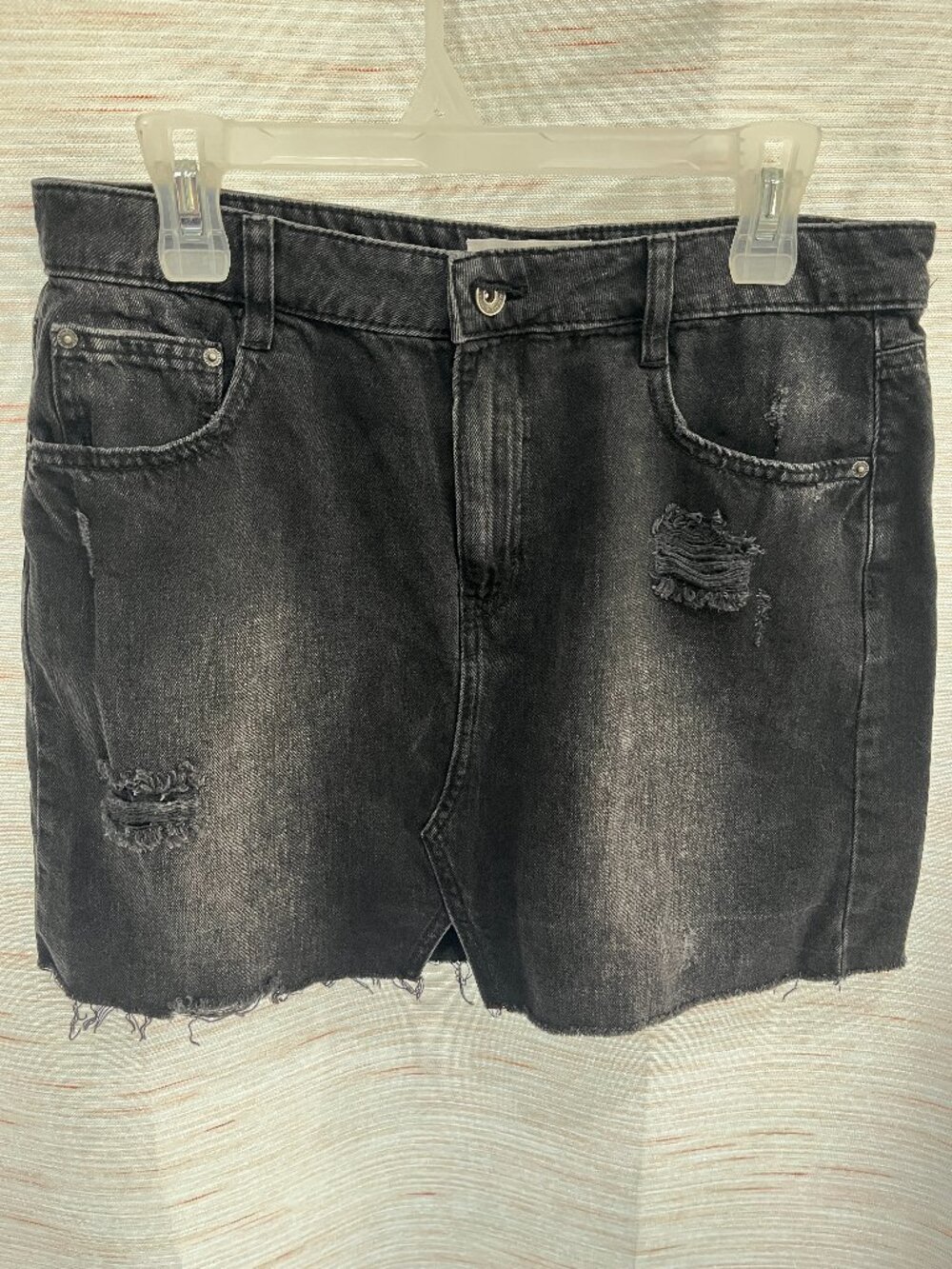 Large Black Denim Mini Skirt Ardene (045)